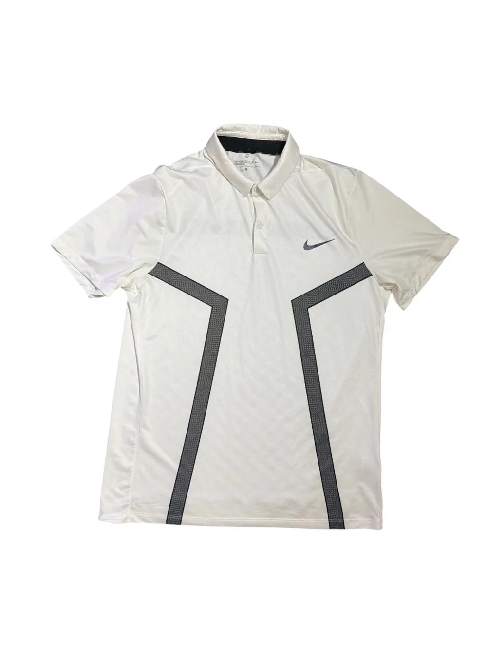 Nike Golf Dri-FIT Polo Men’s Large White Black Performance Shirt